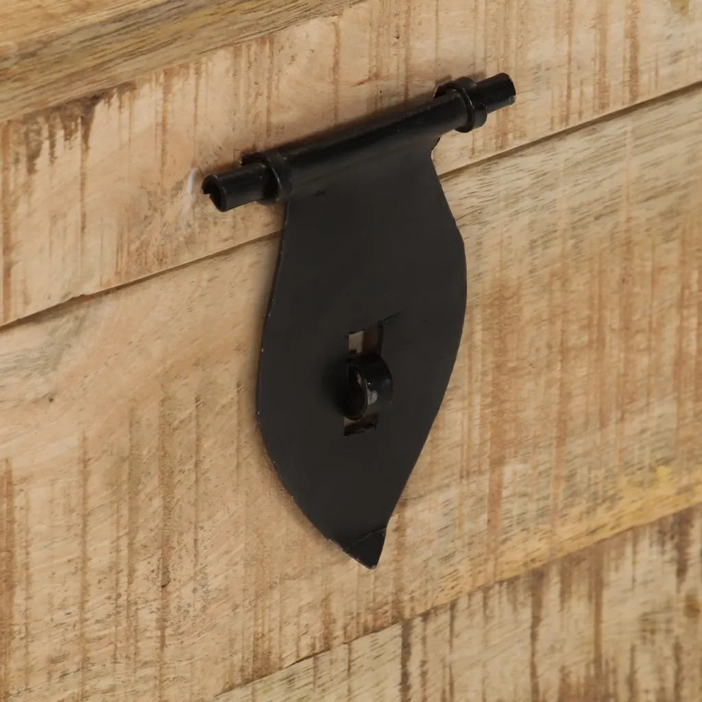 Cassapanca in Legno Massello di Mango Ruvido 328293