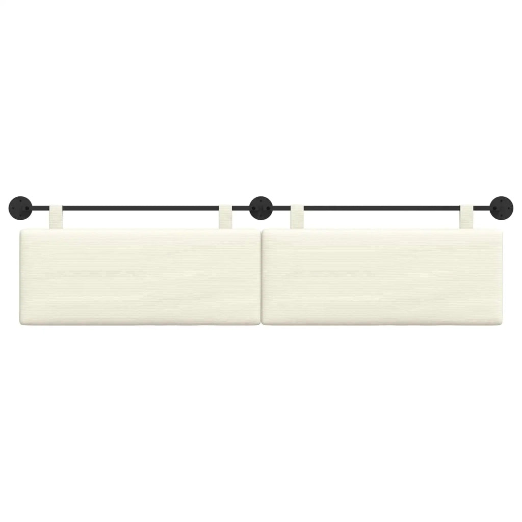 Testiera sospesa Crema Tessuto in Cords