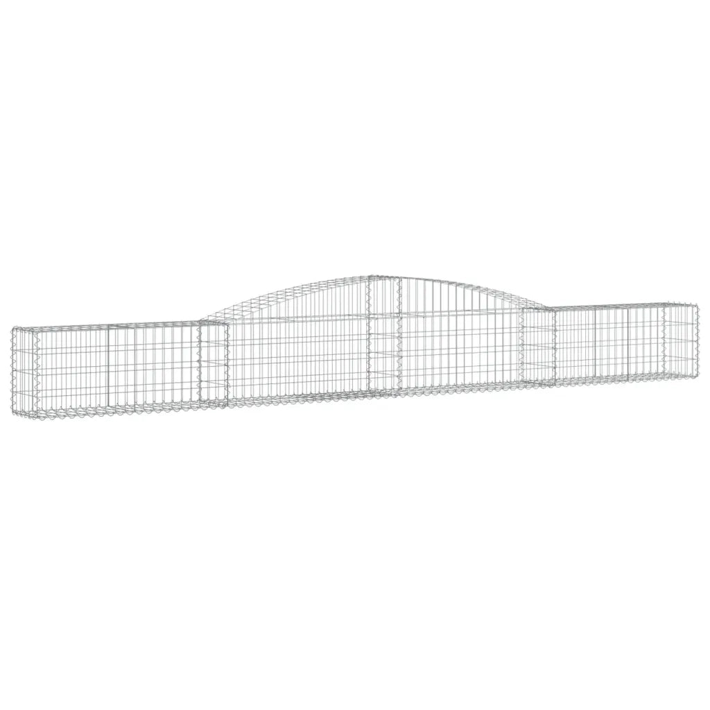 Cesti Gabbioni ad Arco 9 pz 400x30x40/60 cm Ferro Zincato 3146834