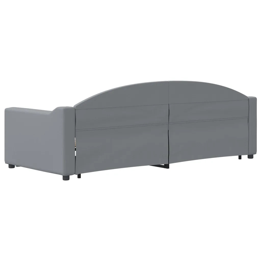 Divano Letto Estraibile Cassetti Grigio Chiaro 80x200cm Tessuto 3197561