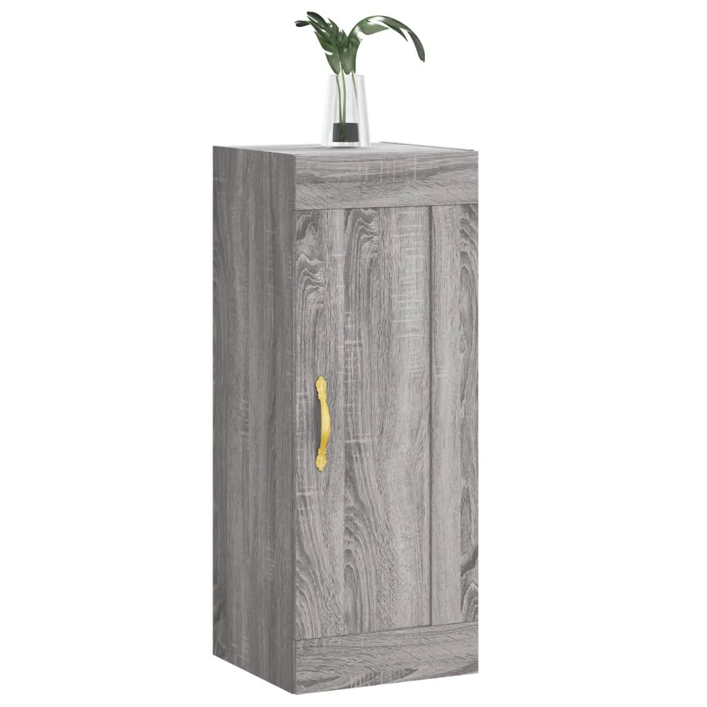 Mobile a Parete Grigio Sonoma 34,5x34x90 cm Legno Multistratocod mxl 98648