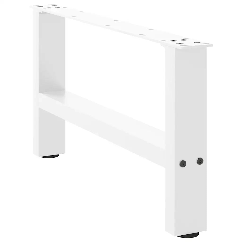 vidaXL Gambe per Tavolino da Caffè Bianche 2 pz 60x(30-31) cm Acciaio