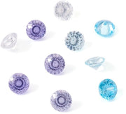 Zirkonia 10 pezzi - Facette Cubiche - Cabochons - 4mm - Colori Misto - Per Oreficeria - Cristallo