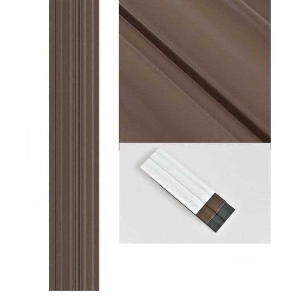 Trade Shop - Pannello Decorativo 3d Marrone 122x290 Cm Effetto Doghe Moderne In Ps -