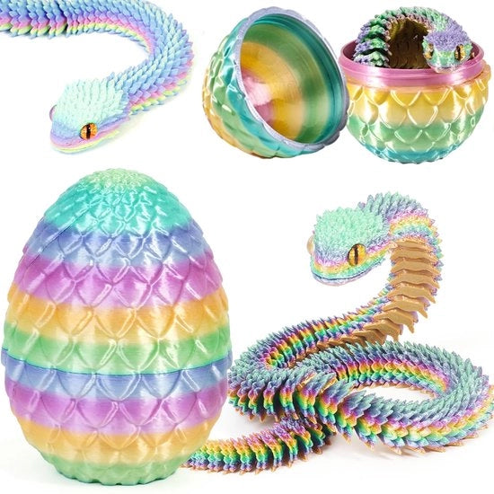 Serpentino da ufficio 3D stampato - giocattolo - serpente - regalo - mobile - serpente animato 30 cm