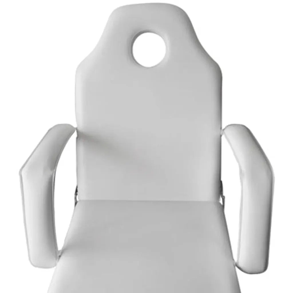 Lettino da Massaggio Portatile in Similpelle 185x78x76cm Bianco 110041