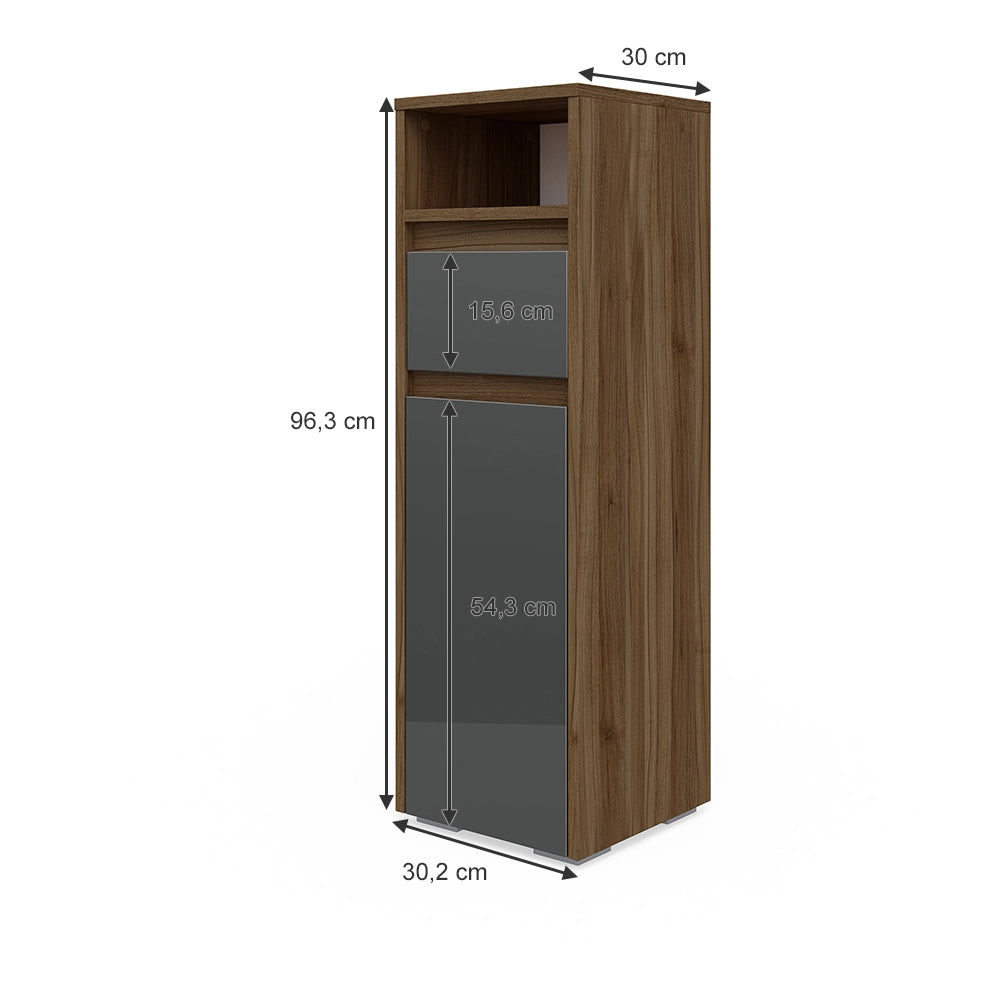 Vicco Mobiletto bagno Antracite lucido 30.2 x 96.3 cm