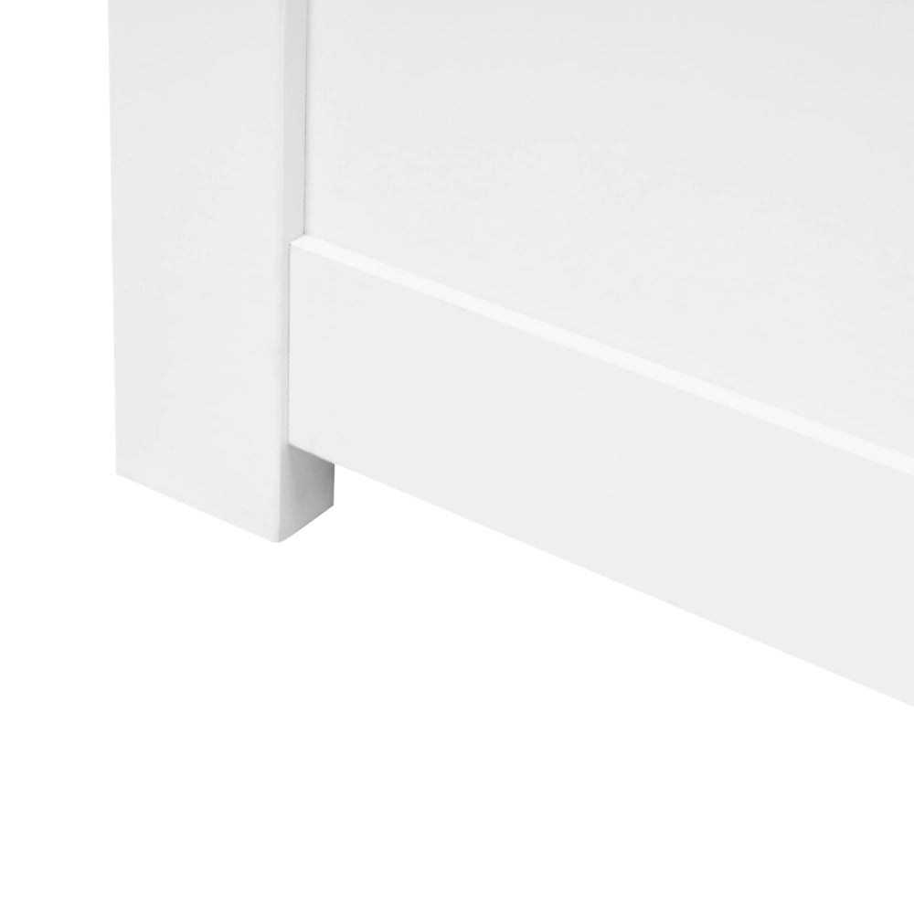 Letto matrimoniale in compensato di pino melaminico MDF con contenitore bianco 140 x 200 cm stile scandinavo