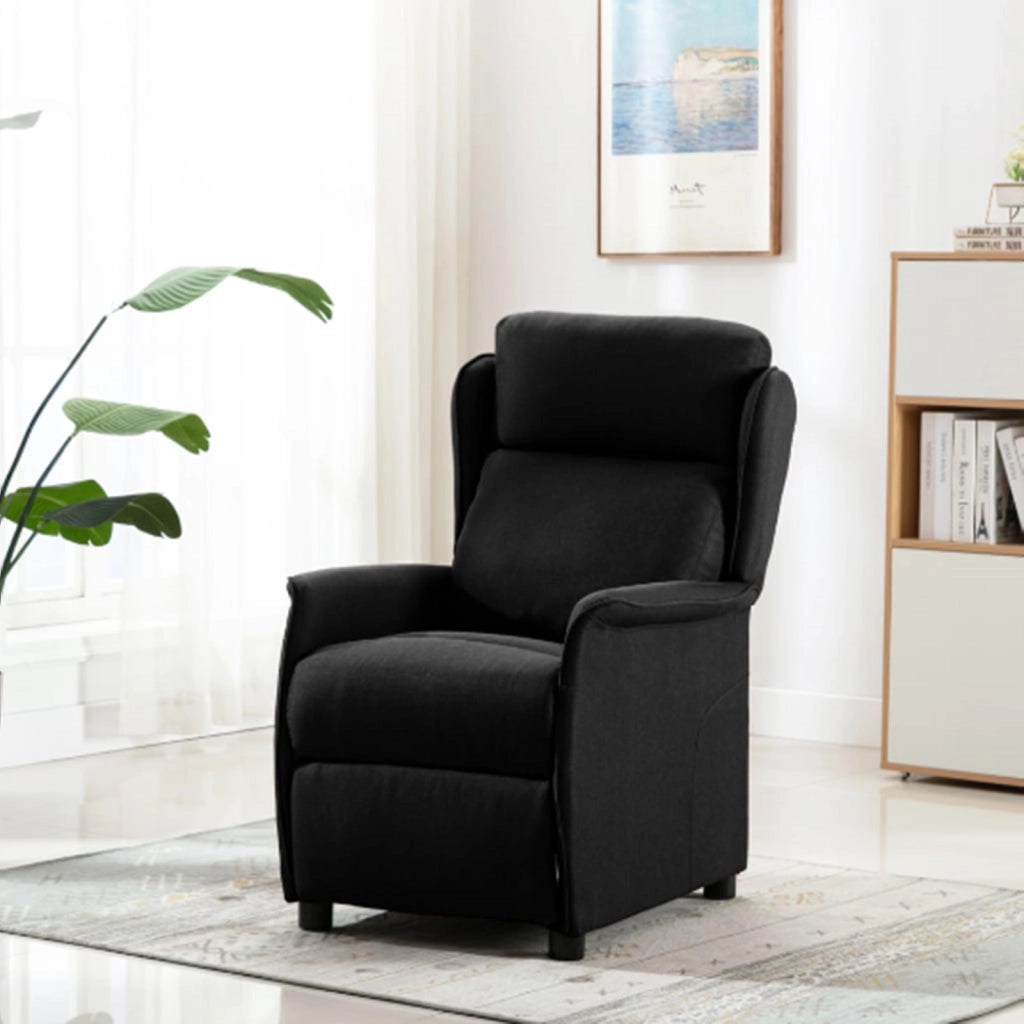 Poltrona Recliner in Tessuto Nero