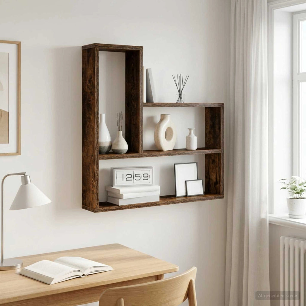 Scaffale da parete Rovere Fumo 60 x 11 x 60 cm 8012168