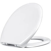 Na copriwater, sedile wc ovale bianco universale con chiusura am