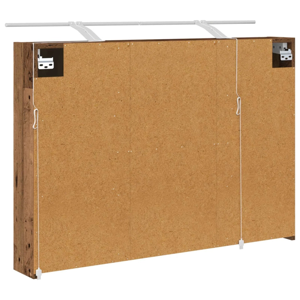 Mobiletto per specchio da Bagno | Armadio da bagno con lo scaffale Legno vecchio