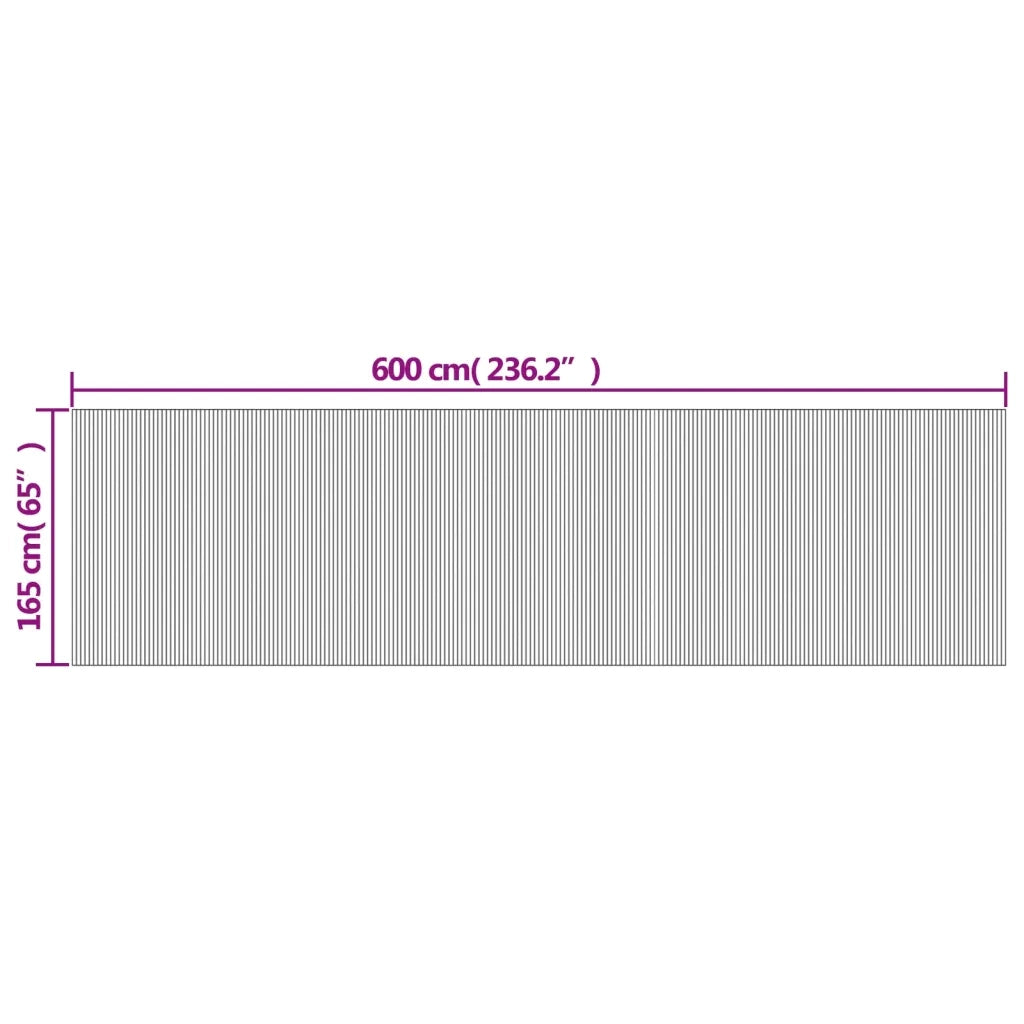 Divisorio Ambienti | Divider per stanze | Paravento Marrone Scuro Larghezza 600 cm Altezza 165 cm in Bamb¨´