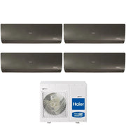 Climatizzatore Condizionatore Haier Quadri Split Inverter serie FLEXIS PLUS BLACK 7+9+9+15 con 4U85S2SR3FA R-32 Wi-Fi Integrato Colore Nero 7000+9000+9000+15000