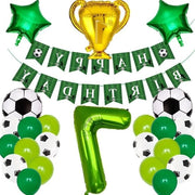 Decorazione di Compleanno Calcio 7 anni Ragazzi - Palloni di Calcio per Compleanno - Decorazione di Compleanno 7 Anni - Pallone di Helio - Bandiera di Buon Compleanno - Compleanno dei Bambini