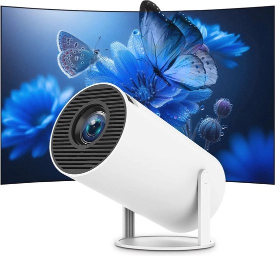 Proiettore Mini Portatile 4K Full HD per Cinema in Casa - WiFi 6, Bluetooth 5.0, 180° di Rotazione