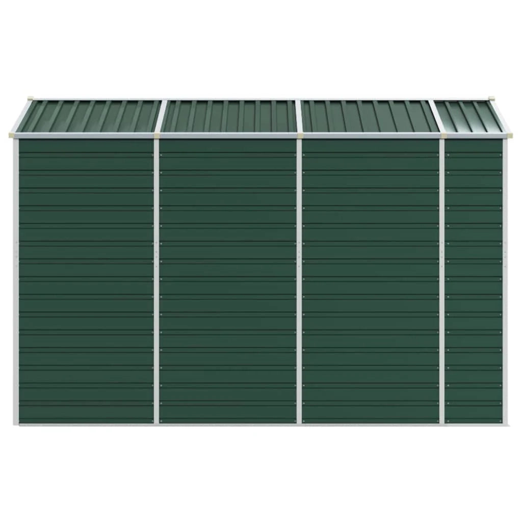 Casetta da giardino cabina ripostiglio casetta da esterno robusta casetta per attrezzi 191 x 300 x 198 cm acciaio zincato verde 02_0022349