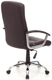 Poltrona da Ufficio Presidenziale in Similpelle Leader Marrone