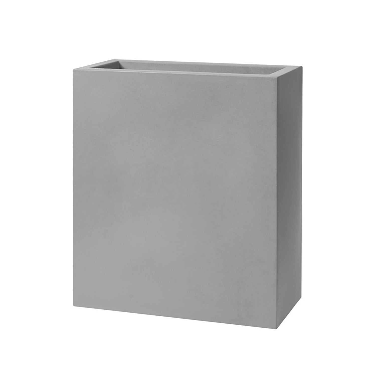 Vaso Rettangolare Indoor e Outdoor Schio Tower Maxi Smoke 78,5x39 cm in Plastica Grigio