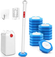 Wegwerptoiletborstel con sistema di fissaggio migliorato, Borstel per il bagno con 16 setole di pulizia, Spongia, Strumento di pulizia per doccia, vasca da bagno, detersivo per doccia, piscina