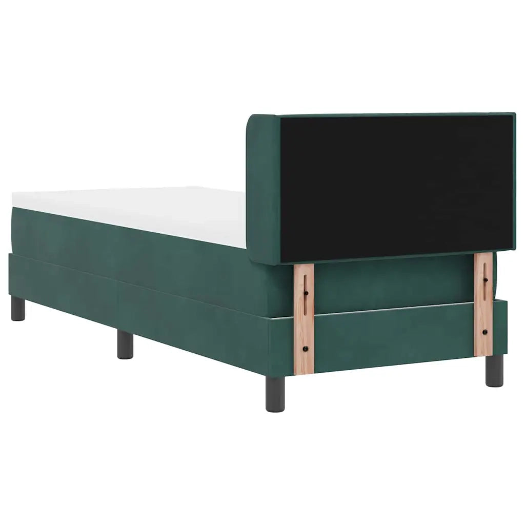 Letto a molle con testiera Verde Scuro 200 x 80 cm Velluto 3341387