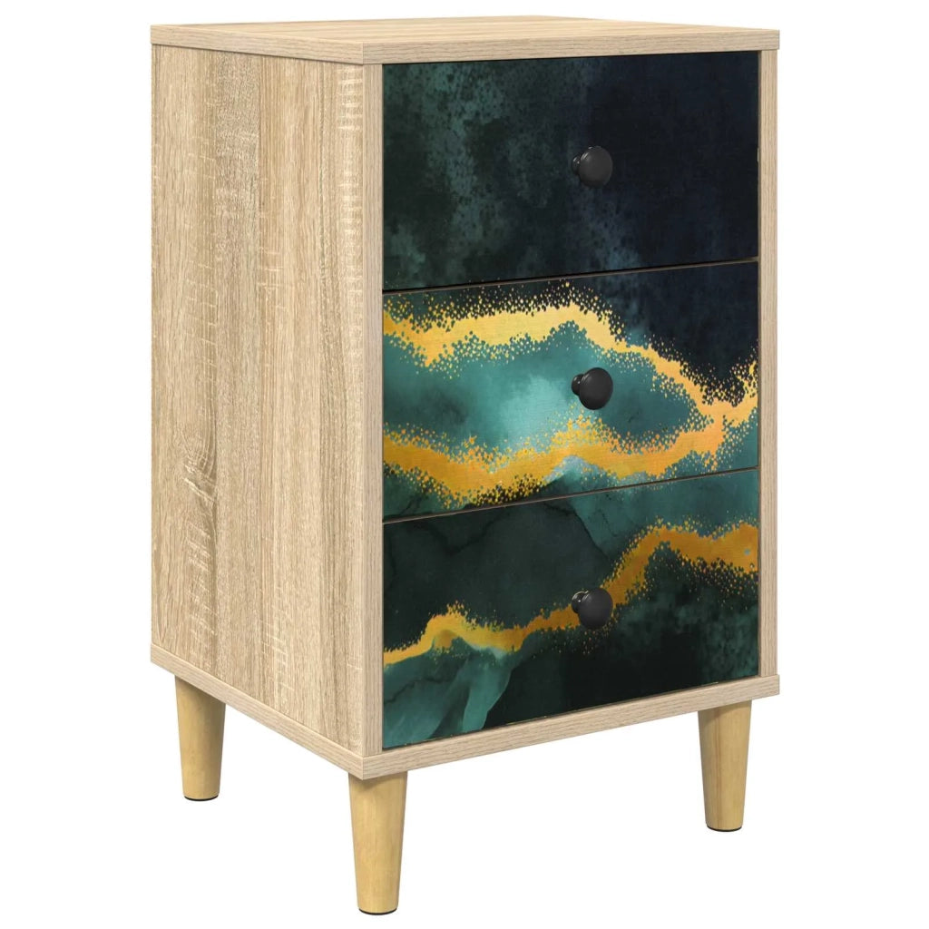 Armadio da Notte WIJHE Rovere Sonoma 36 x 33 x 60 cm 8007279