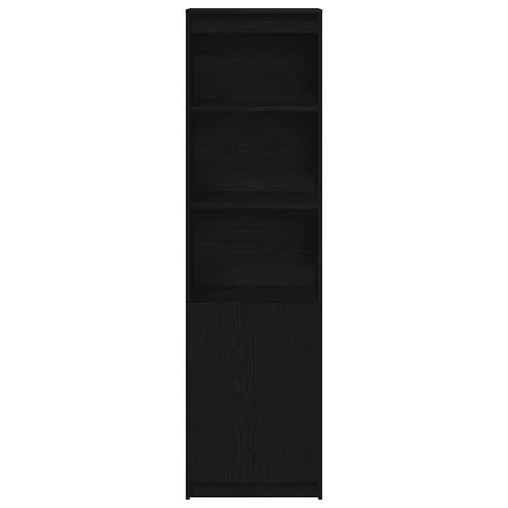 Credenza Rovere Nero 50x35x180 cm in Legno Multistrato 3328463