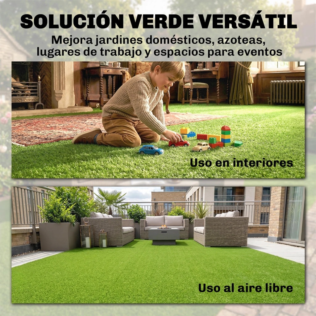 Tappeto Erba Sintetica per Giardino ¨C zephmum ¨C Verde 10mm 1x4m