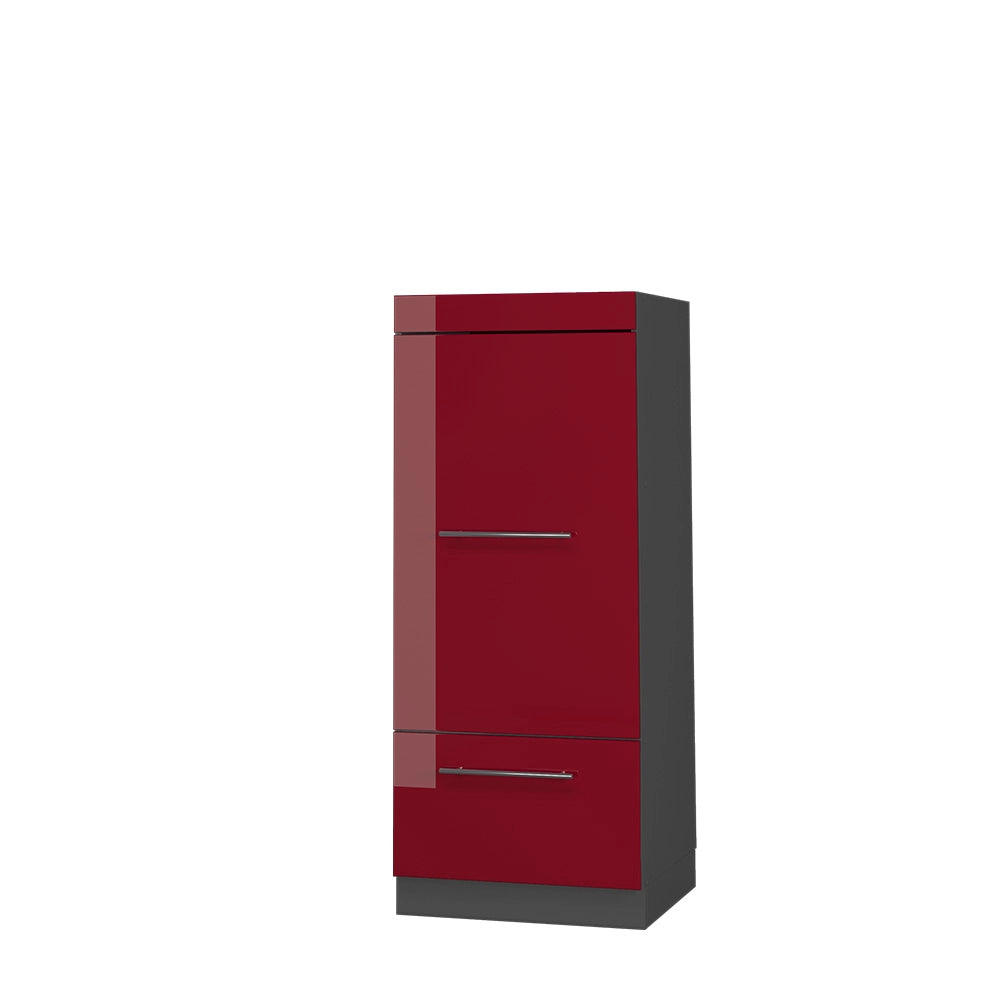 Vicco Set mobili bagno Rosso bordeaux lucido 60 cm