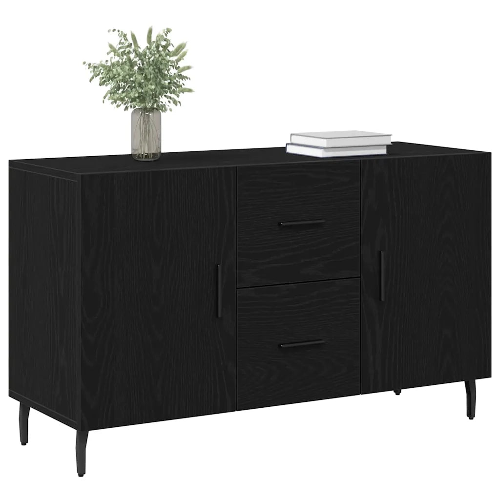 Credenza-Buffet-Armadio da cucina Rovere nero 100 x 36 x 60 cm Legno multistrato 427504