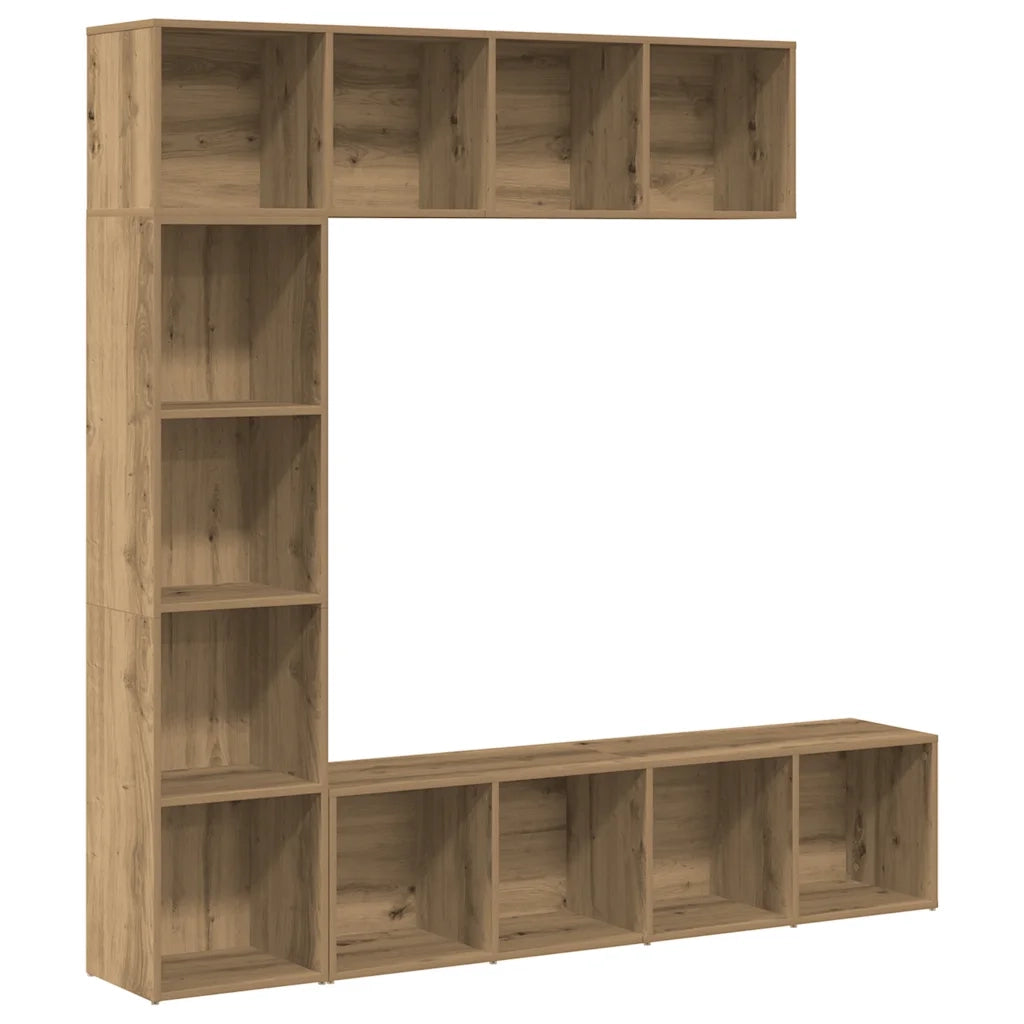 vidaXL Librerie 3 pz Rovere Artigianale in Legno Multistrato