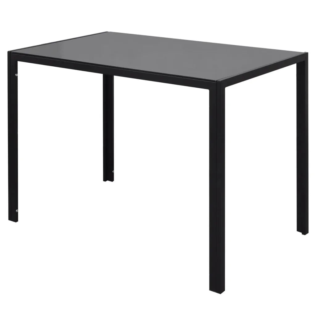 Set Tavolo da Pranzo 7 pz Nero 242987