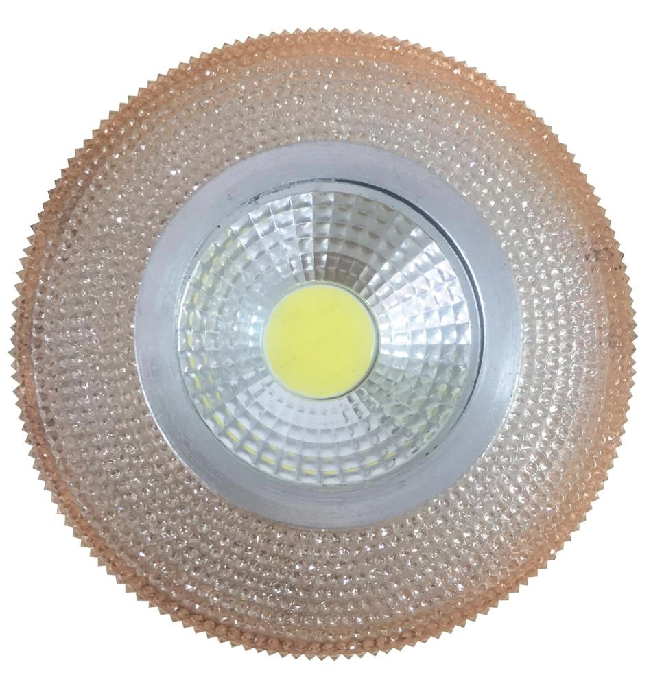 Faretto LED integrato 5W ambra tondo Candellux SAK-04