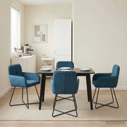 Sedie da pranzo 4 pcs Velluto (V) Blu 59 x 56,5 x 86 cm 3428216