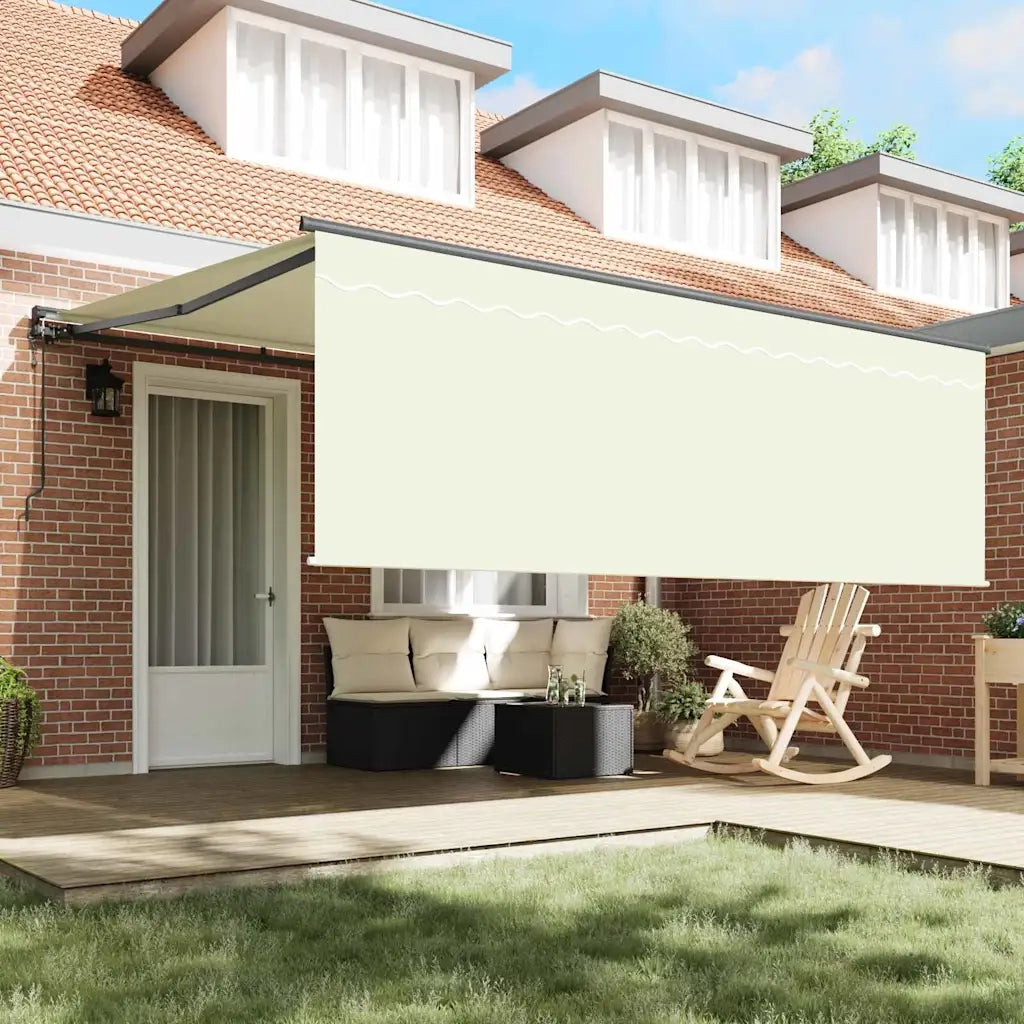 vidaXL Tenda Retrattile Crema 400 × 300 cm Tessuto