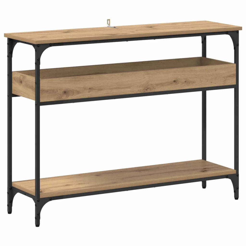 Tavolo consolle rovere artigianale 100 x 29 x 75 cm