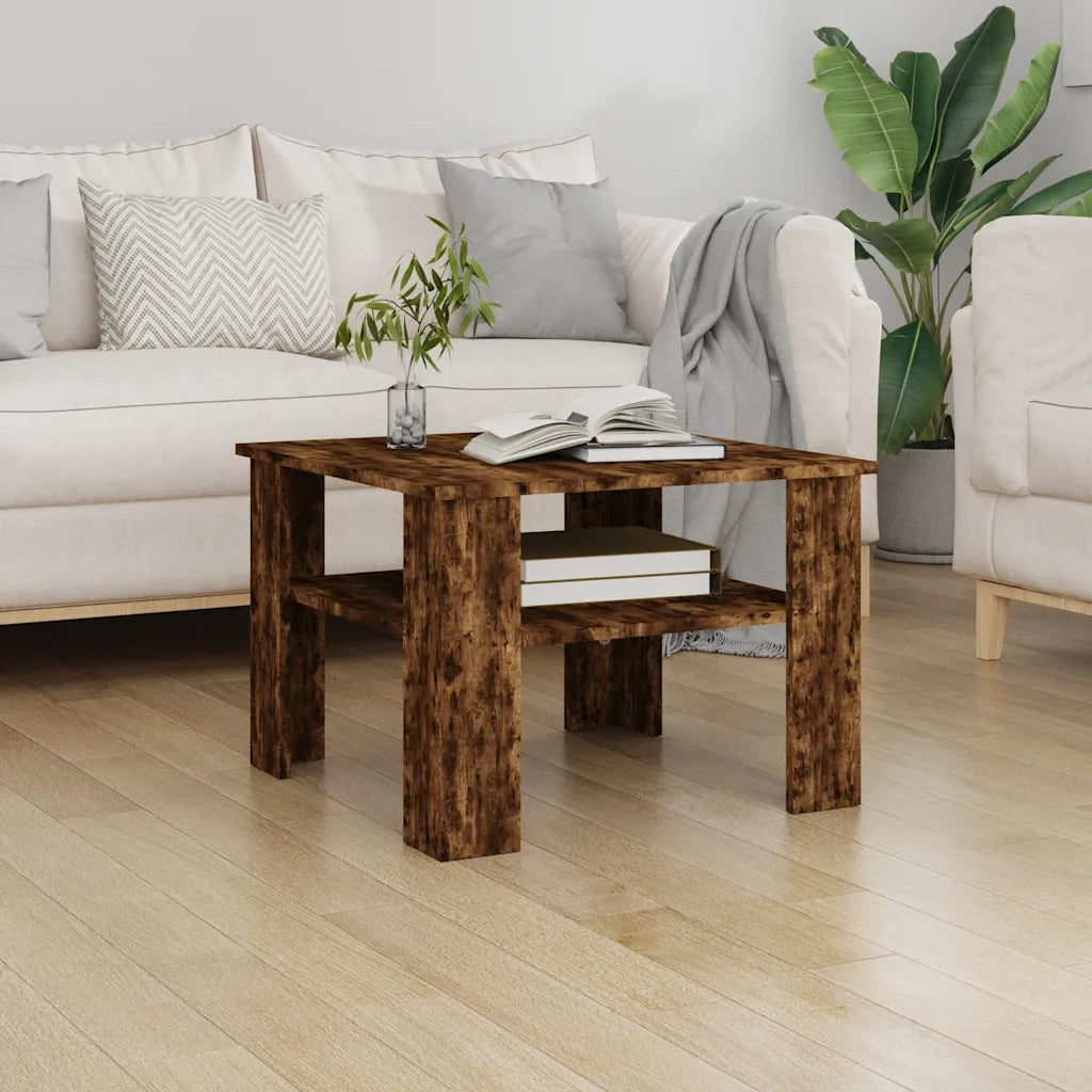 Tavolino da salotto | Tavolino da caff¨¨ | Tavolino da Soggiorno Rovere Fumo 60x60x42 cm Legno Multistrato