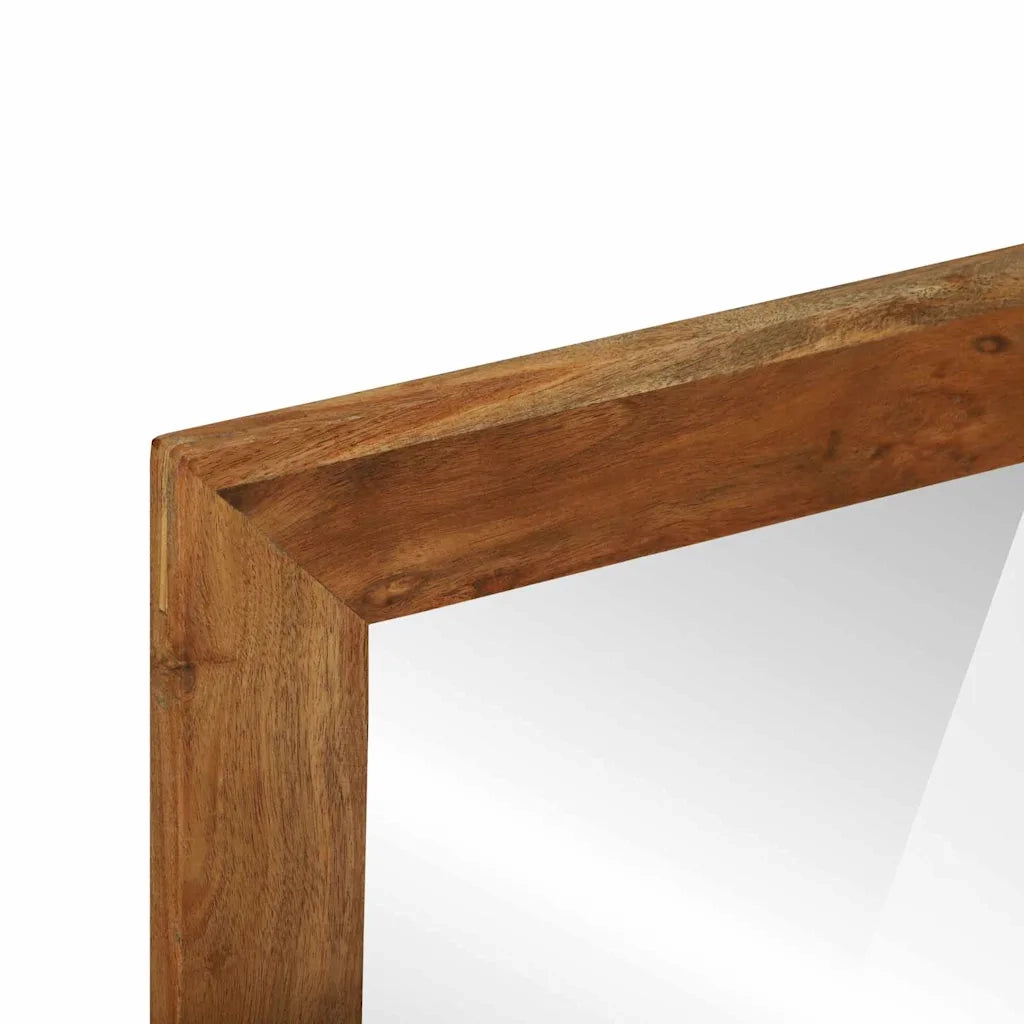 Specchio da bagno Rettangolare Marrone Legno di Acacia Massello 4016738