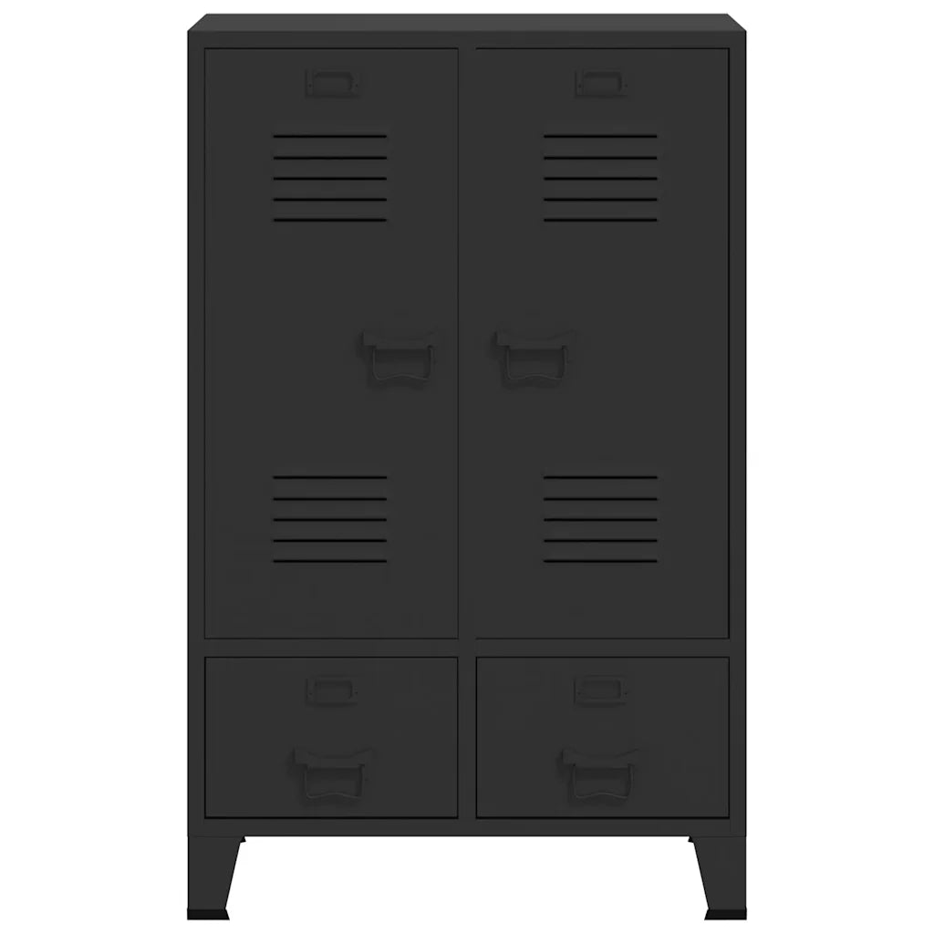 Armadio in Metallo in Stile Industriale 67x35x107 cm Nerocod mxl 106132