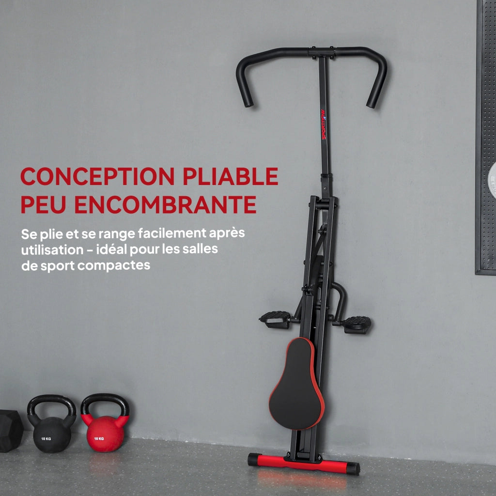 Sedia da allenamento per addominali ¨C zephmum ¨C rosso 57x105x115cm
