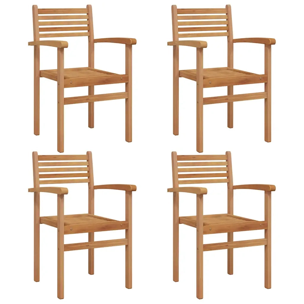 Sedia 4 pcs Marrone 56 x 55 x 90.5 cm Legno di teak solido