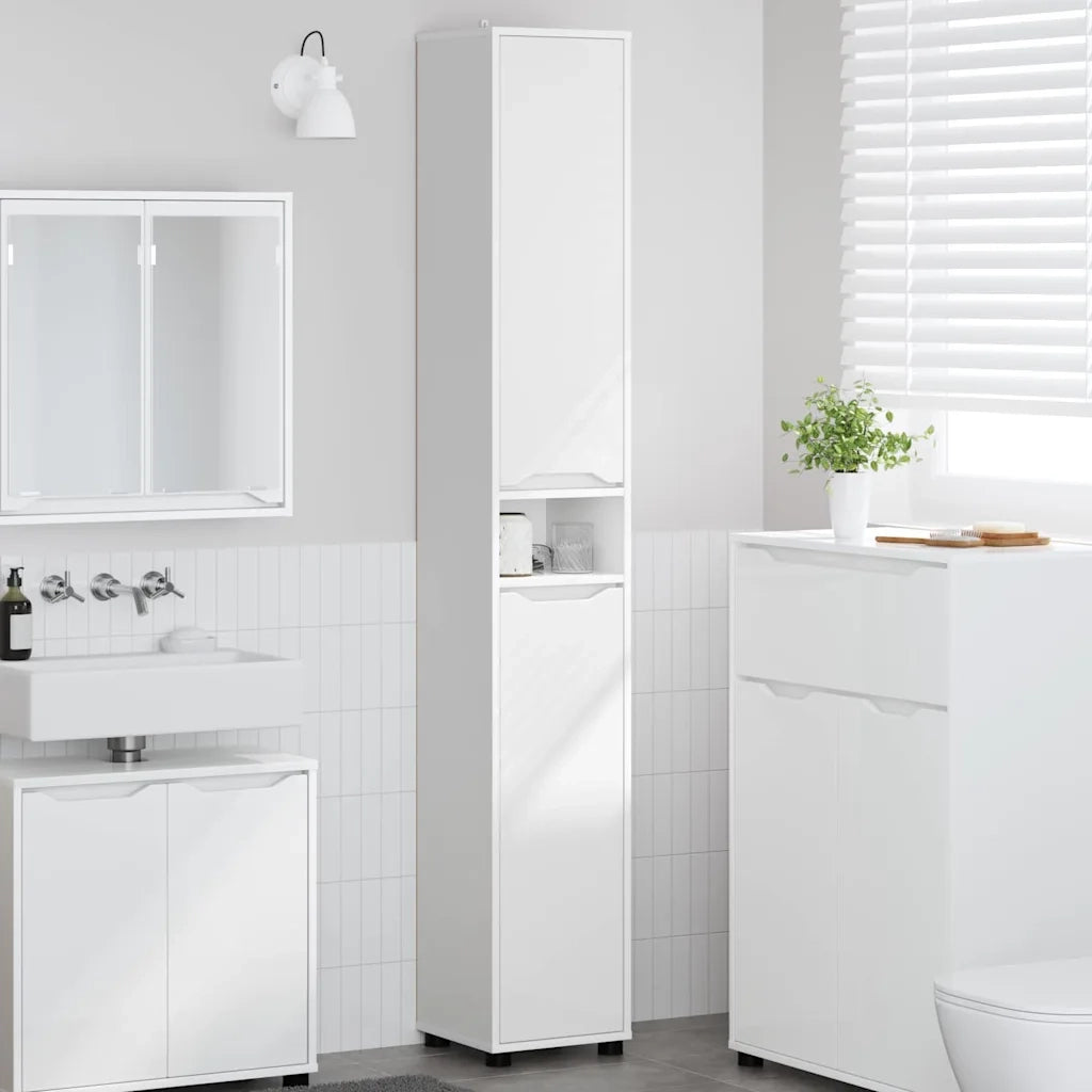 Mobile da Bagno | Armadio da bagno Bianco 30,5 x 30 x 195 cm Legno multistrato