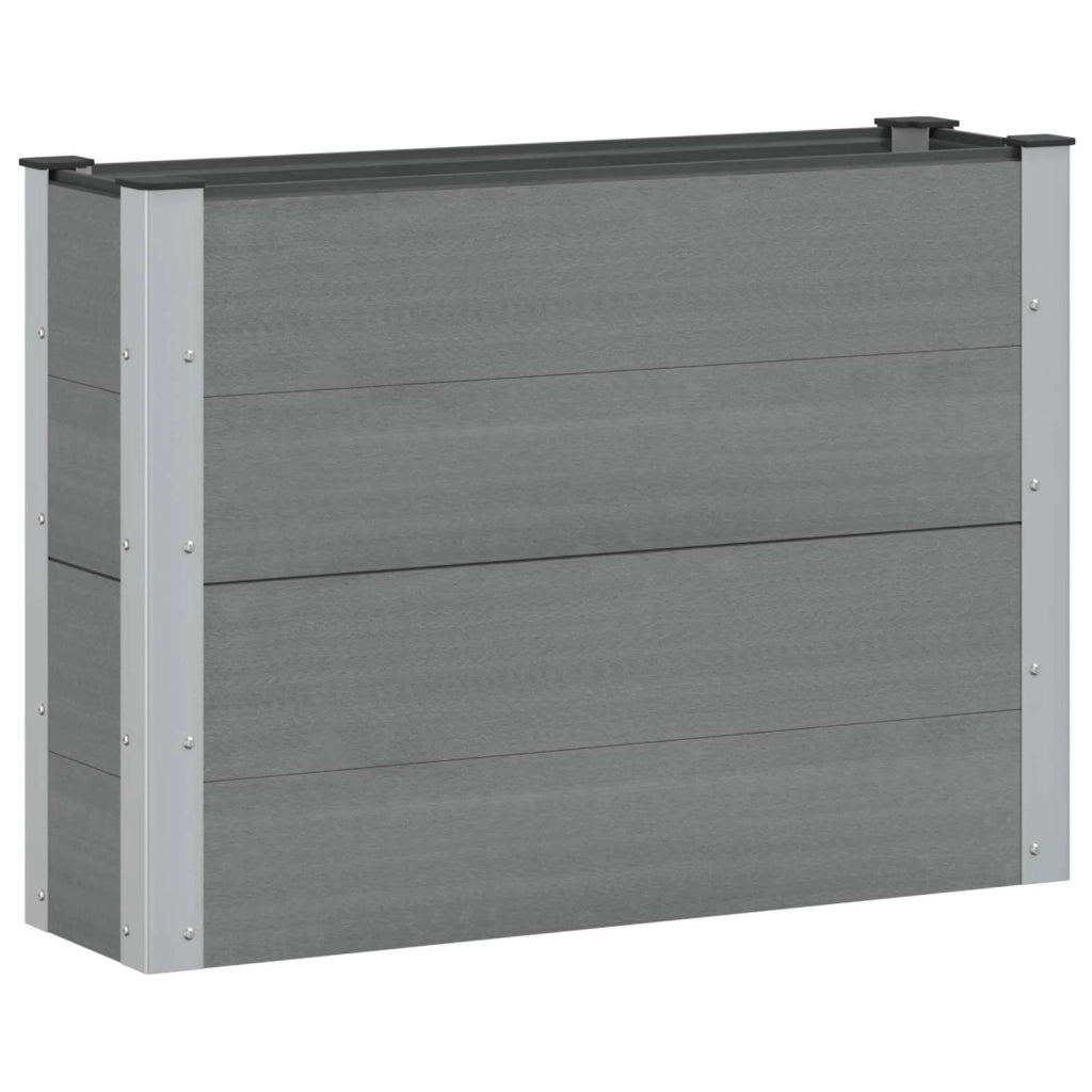 Letto rialzato da giardino Grigio 100 x 30 x 72 cm alluminio 42039019