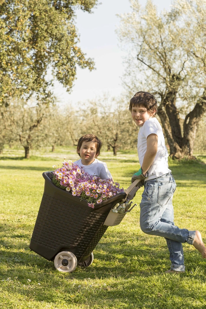 Trolley da Giardino Bama Kart Colore Cacao