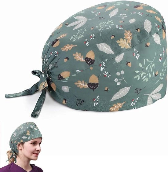 Cappello chirurgico verde unico taglio per uomo e donna