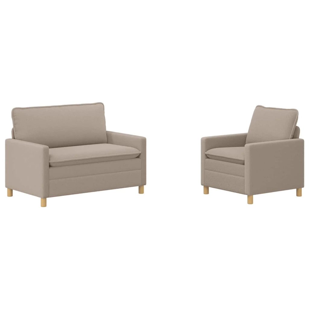Set di divani 2 pz Grigio Chiaro Tessuto 3417035