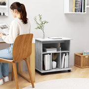 Rolling Cabinet, Concrete Grey, 60x45x60 Cm, Wood-based Material