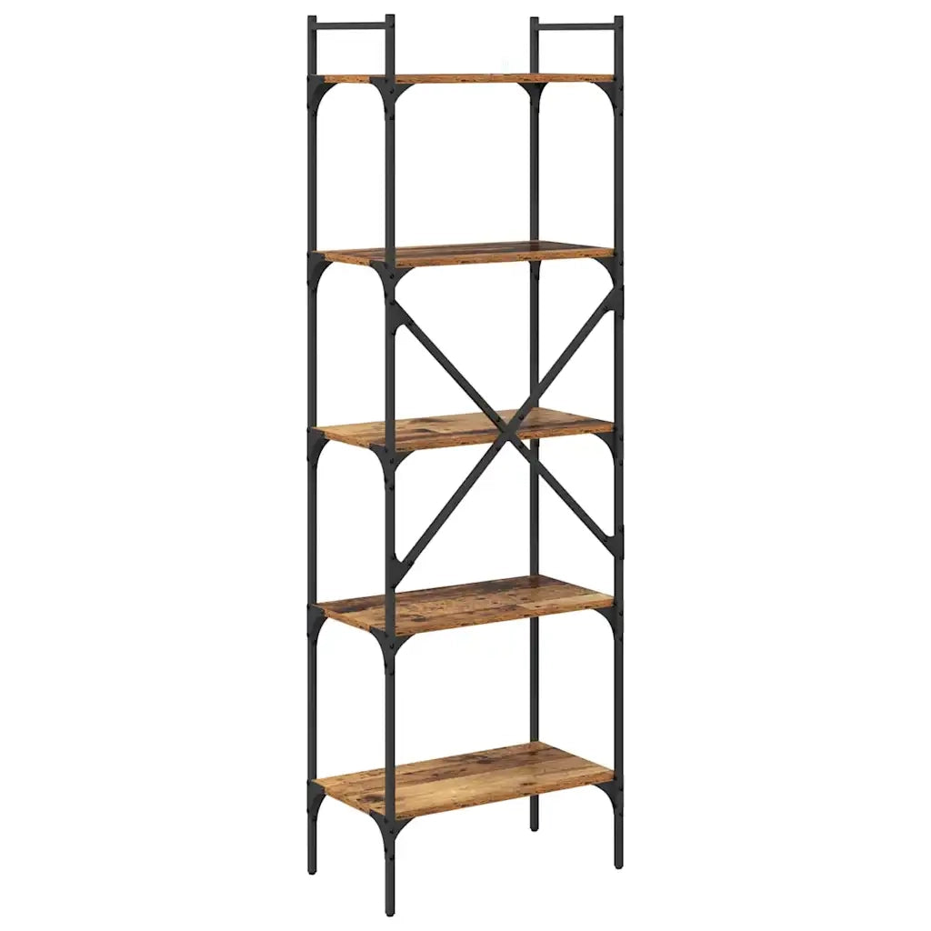 Libreria-Scaffale per Libri-Mobile di Stoccaggio Legno vecchio 56 x 32 x 174 cm Legno multistrato