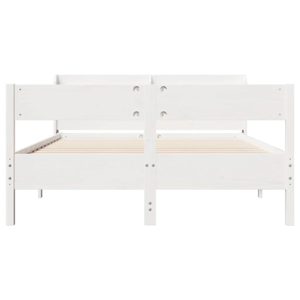 Letto senza Materasso Bianco 140x200 cm Legno Massello di Pino 3306928