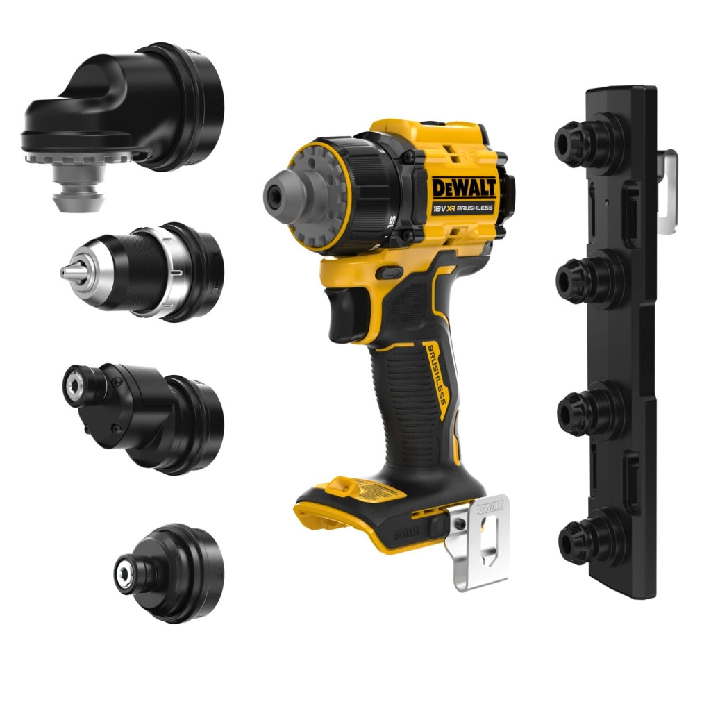 Trapano avvitatore multitesta DeWalt DCD803NT-XJ 18V XR Brushless con 4 teste